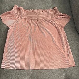 I.N. San Francisco Pink Smocked Blouse